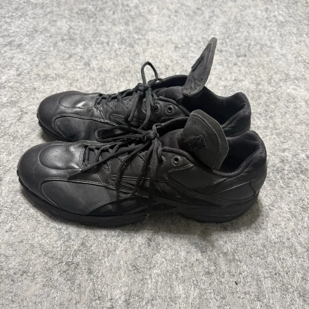 Vtg Reebok MLB Authentic Collection Black Leather Turf Shoes Men Size 16 RB409